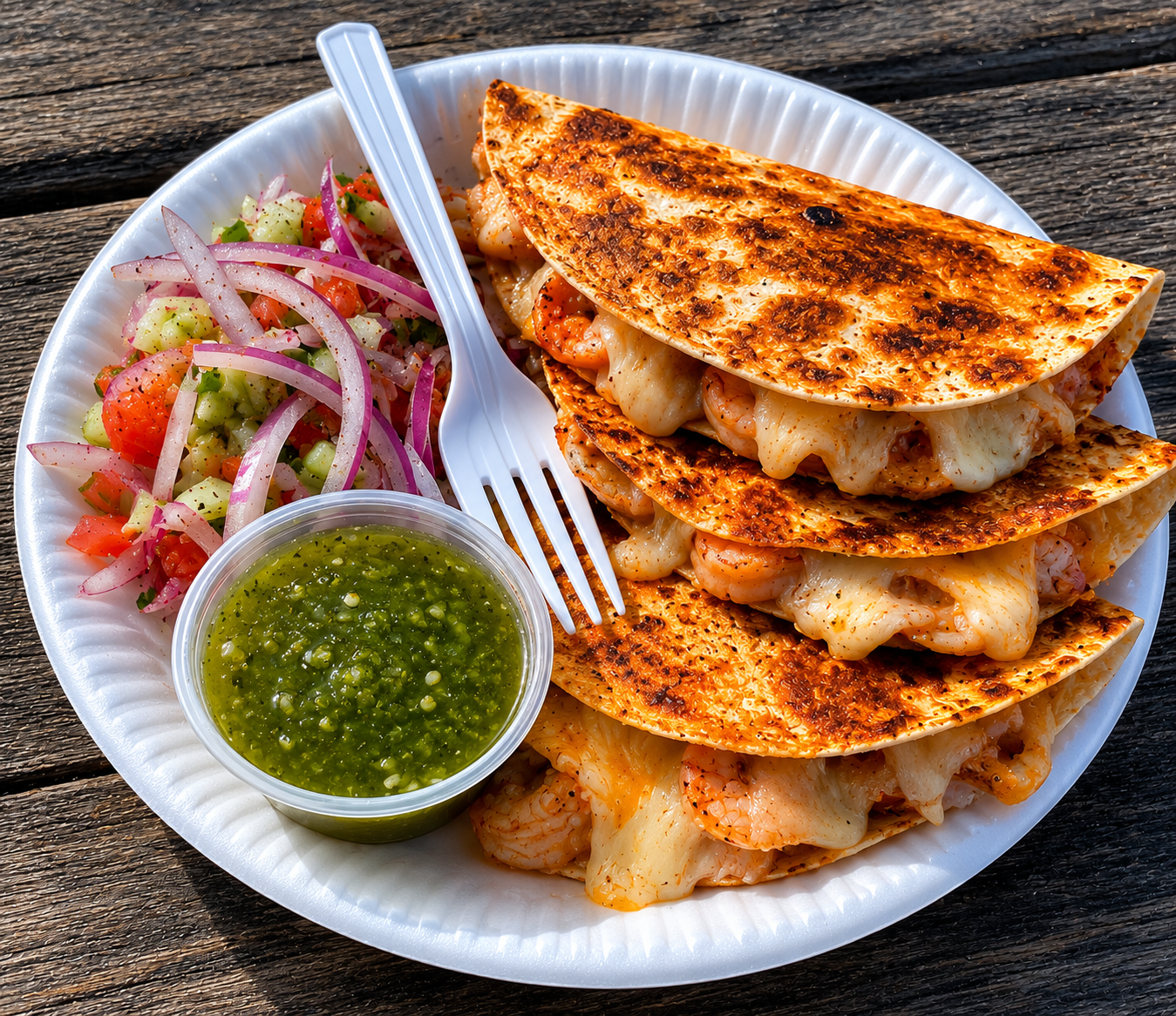Shrimp quesadilla